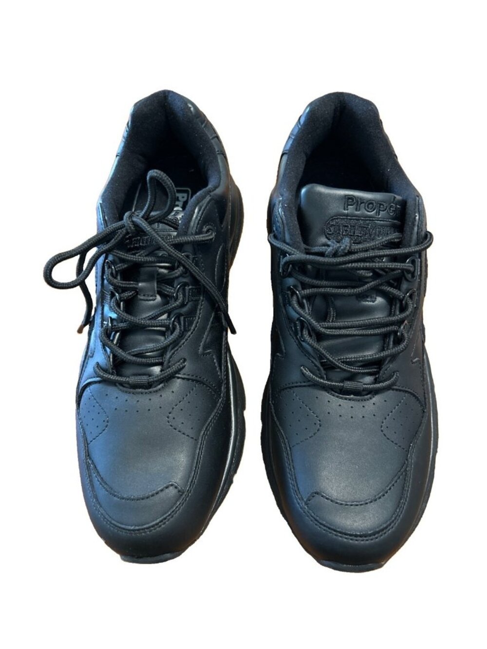 Propet Stability Walker M2034 Men's US 10.5 M(D) Black Leather Walking Shoes